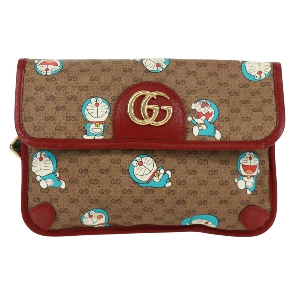 Gucci GG Supreme Web Sherry Line Waist Bag Beige